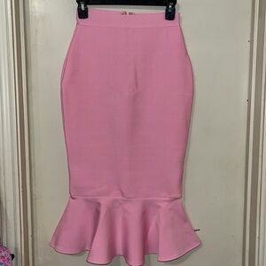 Maketina High Waist Fishtail Skirt Bodycon Bandage Mermaid Pencil Midi Skirt